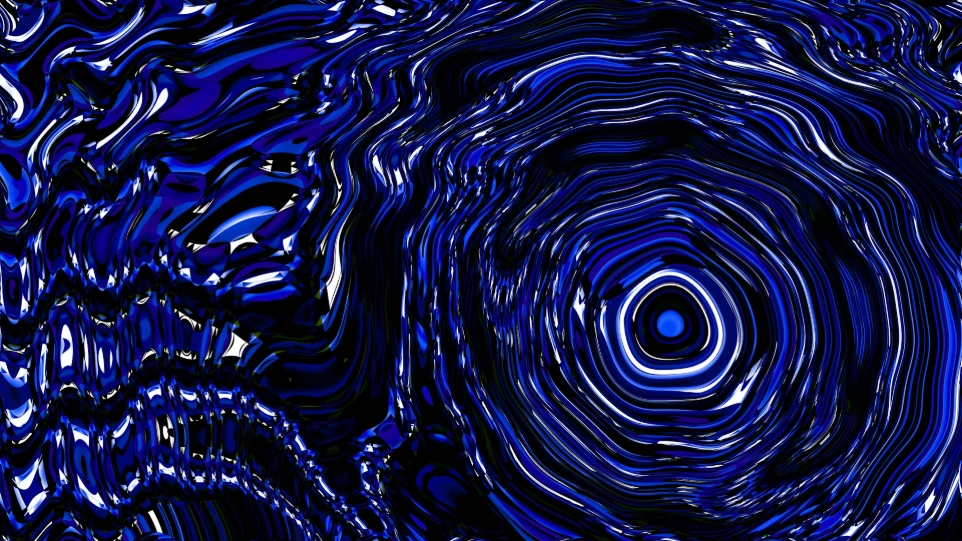 Abstract swirling patterns of blue and white
